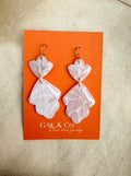 White marble earrings