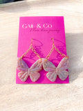 Multicolor butterfly earrings
