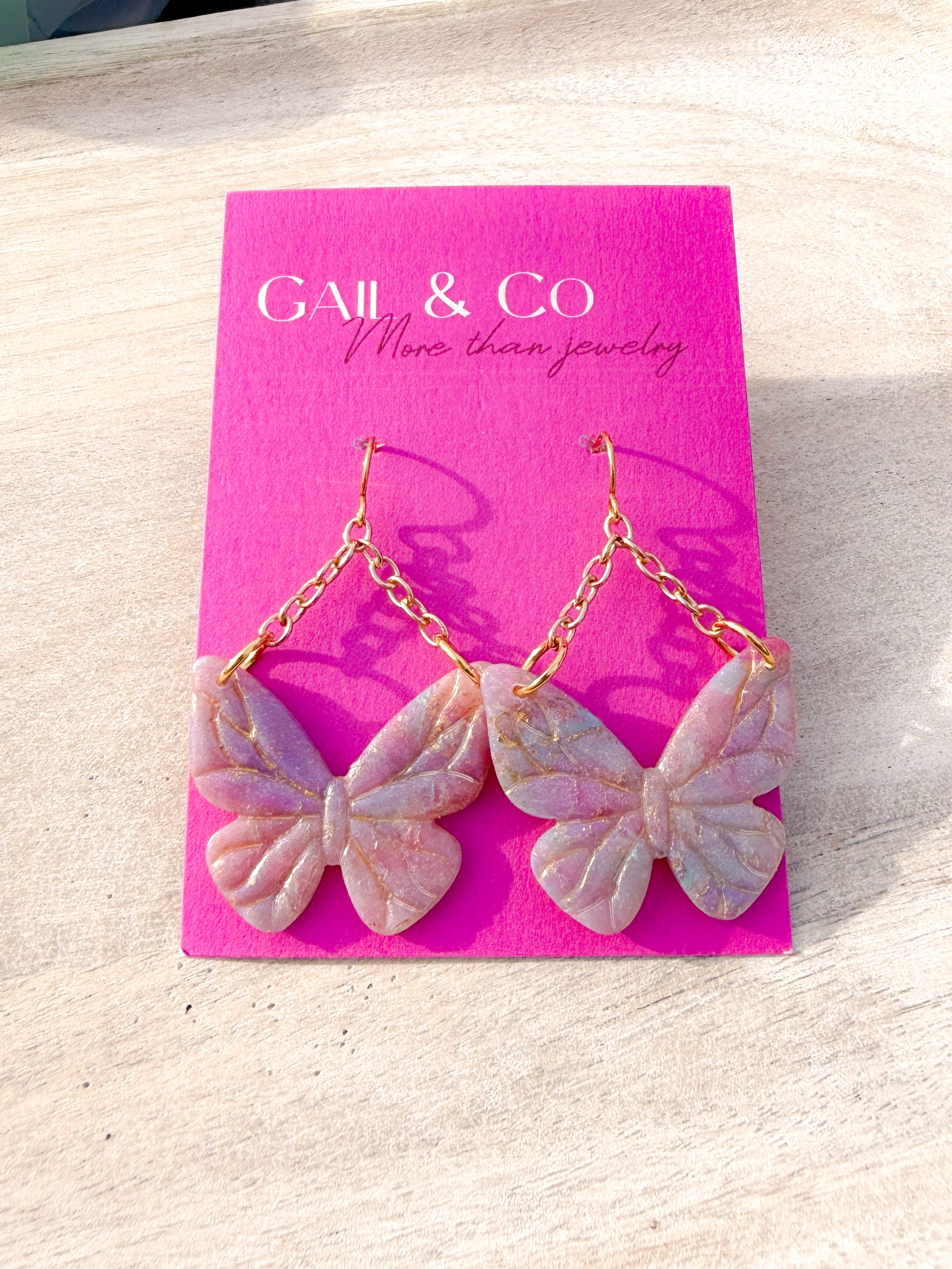 Multicolor butterfly earrings